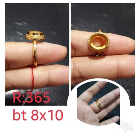 Jual Ikat Ring Emban Perunggu Warna Gold Emas Model Eropa Tidak Luntur