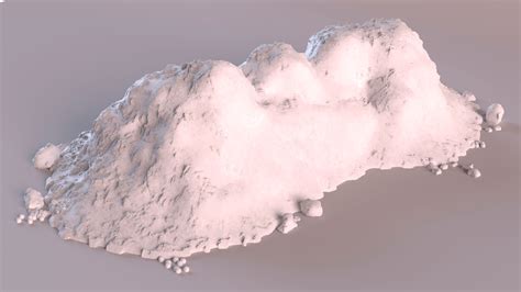 Montón de nieve Modelo 3D 19 3ds blend c4d fbx max ma lxo