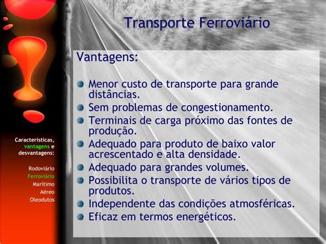 Transporte Ferrovi Rio Vantagens E Desvantagens