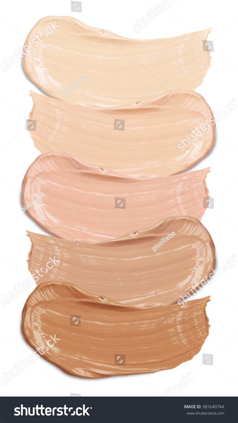 Foundation Swatches On White Stock Photo 381640744 | Shutterstock