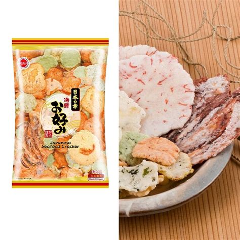 Japanese Mix Seafood Rice Crackers Snack Affair