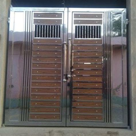 Customized Fancy Double Panel Stainless Steel Door At Best Price In