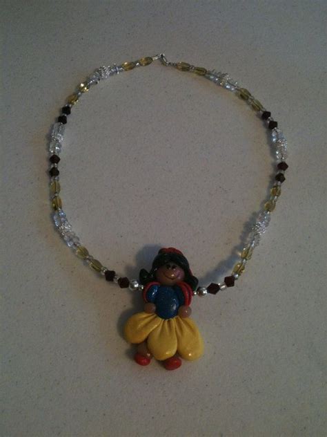 Snow White Necklace By Funwithgaclay On Etsy 1200 White Necklace