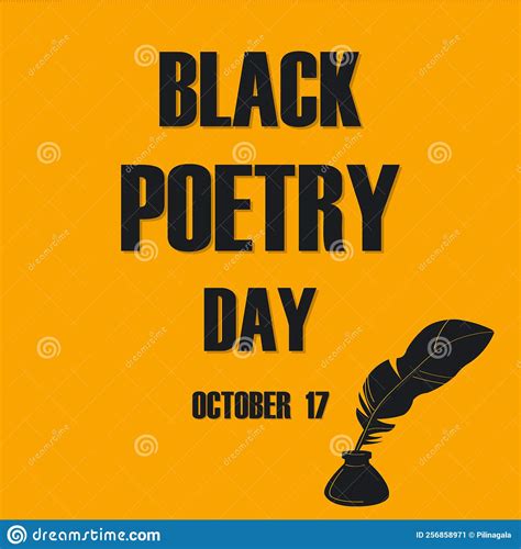 Black Poetry Day Conceptual Banner Stock Vector Illustration Of