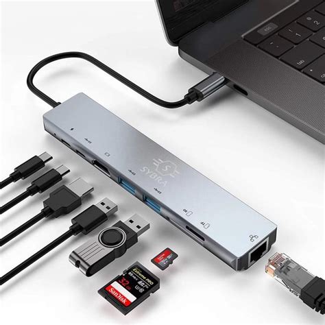 Sybra USB C Hub 8 In 1 USB C Adapter USB C Naar HDMI USB Hub