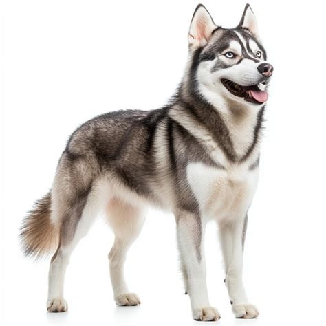 Full Body Photo Of A Siberian Husky Showcasing Its Distinctive Features