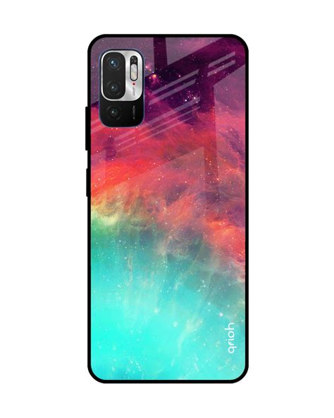 Buy Qrioh Colorful Aura Glass Case For Redmi Note T G Online In