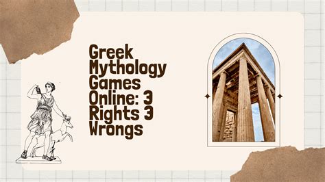 Greek Mythology Games Online: 3 Rights 3 Wrongs