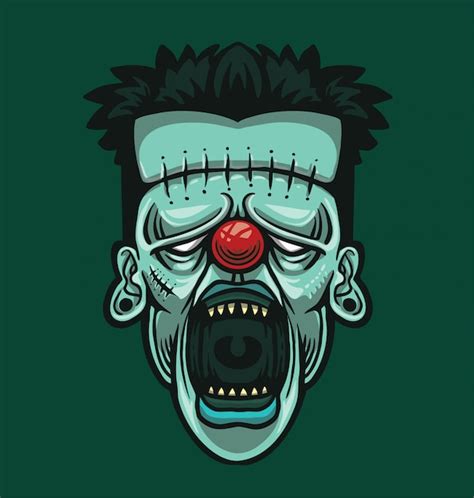 Premium Vector Clown Head Illustration