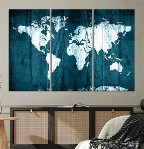 63115 - World Map Canvas, World Map Canvas Art, Large World Map, World ...