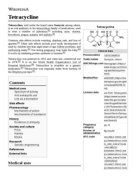 Tetracycline Introduction Pdf Clinical Medicine Medical Specialties