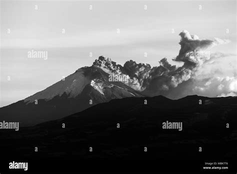 Cotopaxi volcano eruption seen from Quito, Ecuador Stock Photo - Alamy