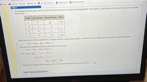 Solved The Probablity That The Olayer Will Hit On The First Chegg