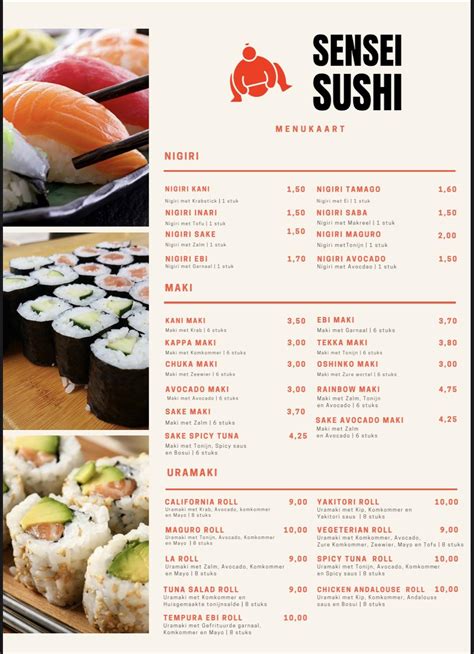 Menu At Sensei Sushi Woerden Woerden