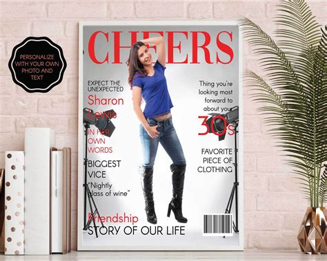 30th Birthday Fashion Magazine With Light Magazine Cover Editable