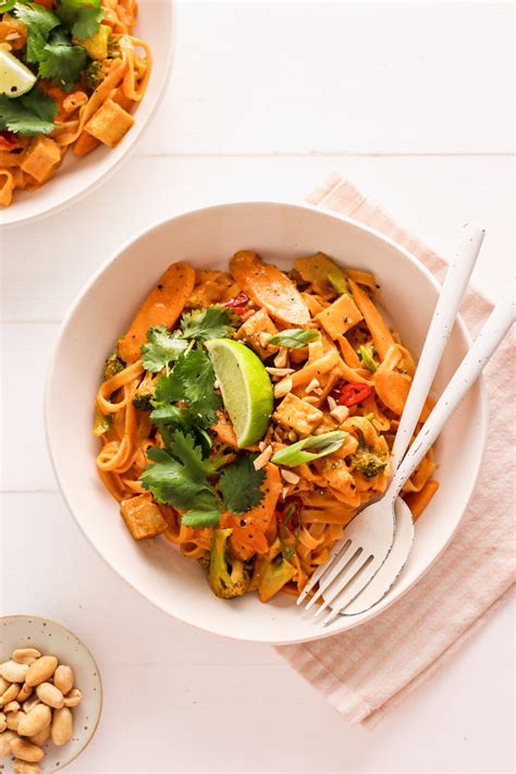 Thai Inspired Red Curry Noodles Recipe Vegan Veggiekins Blog