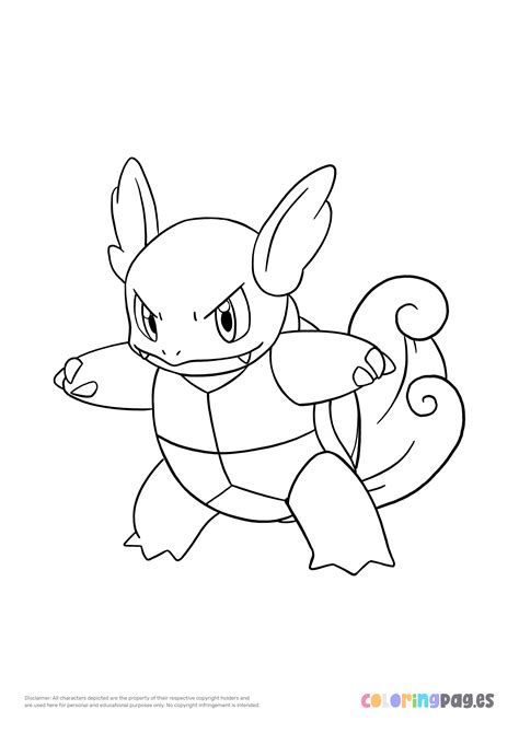 Pok Mon Wartortle Coloring Page