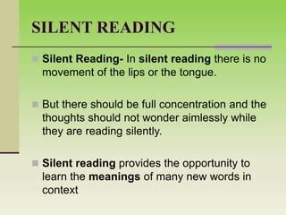 SILENT READING AND READING ALOUD WITH A EXPRESSION | PPT