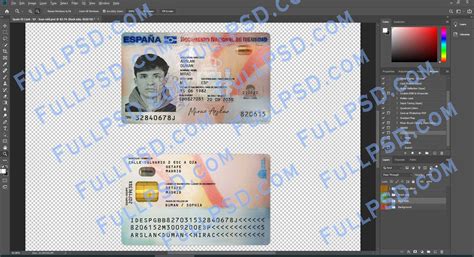 Download Spain Id Card V2 Psd File Photoshop Template Editable Fullpsd