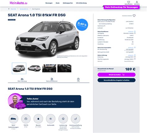 Seat Arona im Leasing für 189 im Monat brutto ntv Autoleasing