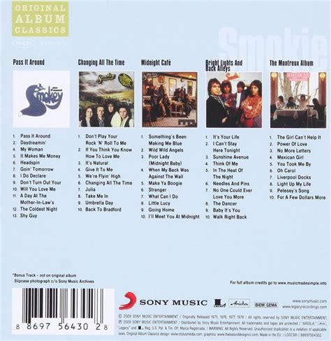 Smokie - Original Album Classics [Boxset] (5cd) | 55.00 lei | Rock Shop