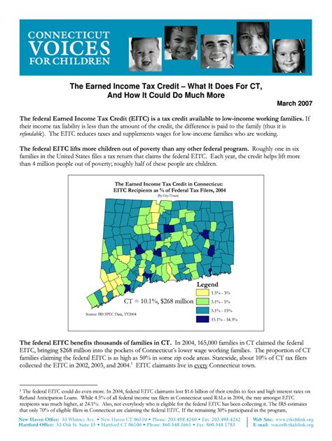 The Earned Income Tax Credit What It Does For Ct And How It Could Do Much More Ctvoices Form