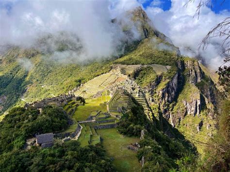 Landscape Of The Stunning Mountains Of Machu Picchu Covered In The Fog