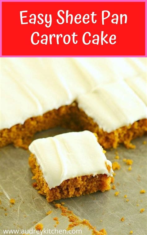 Easy Sheet Pan Carrot Cake Recipe Carrot Cake Recipe Carrot Cake Cake Recipes