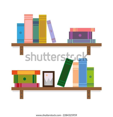 Cartoon Book Cover Cartoon Bookshelves Vector Stock Vector (Royalty ...