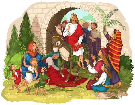 Jesus Que Espalha Seu Ensino Aos Povos Ilustração do Vetor Ilustração