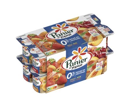 Yaourt 0 aux fruits panaché MG Panier de Yoplait 16 x 125 g La