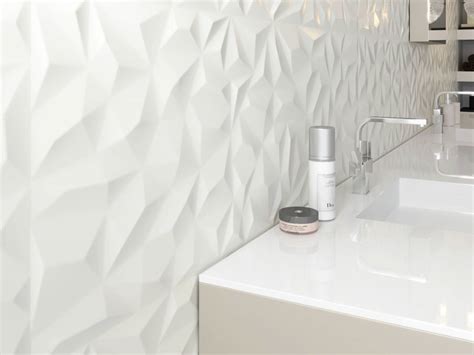 Baldocer Azulejo Space Neve Satin Blanco Relieve Galer A Viterra