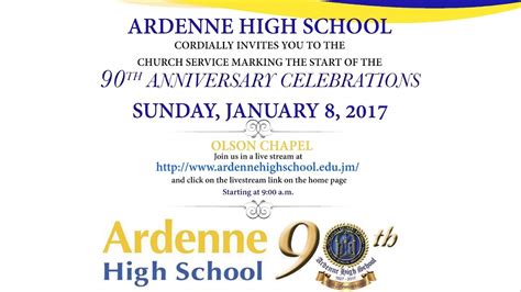 Ardenne High School 90th Anniversary Celebration Youtube