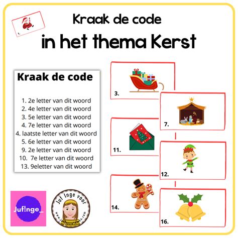 Kraak De Code In Het Thema Kerst Juffrouw Femke