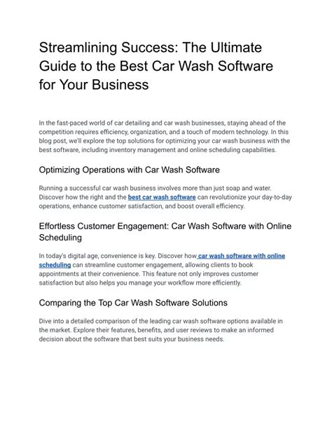 Ppt Streamlining Success The Ultimate Guide To The Best Car Wash