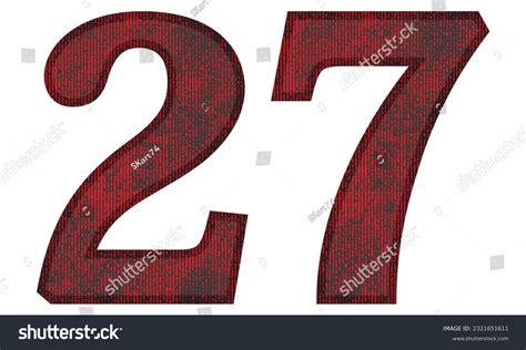 27 3d Illustration Red Twenty Seven Over 645 Royalty Free Licensable