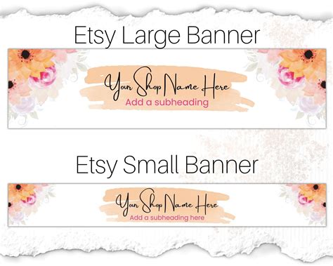 Floral Etsy Banner Template Etsy Shop Banner Selling on - Etsy