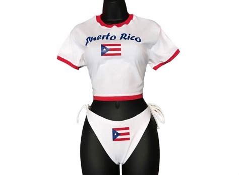 Puerto Rico Bikini Shirt Bikini Beach Set Etsy