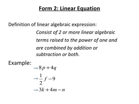 Linear Equation