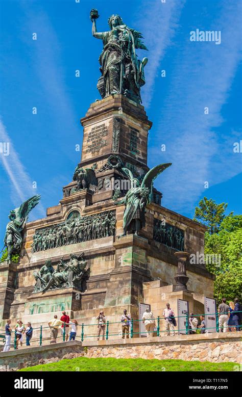 Statue Germania Niederwalddenkmal Niederwald Monument Hi Res Stock