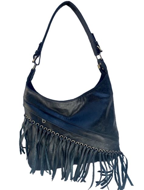 Bolso Grande Estilo Bohemio Hippie Color Negro Jana IBAGS BELTS