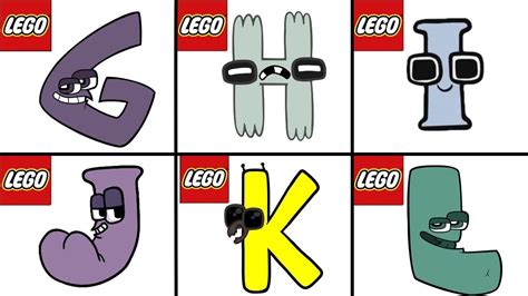 How To Build Lego All Alphabet Lore Characters G L Youtube