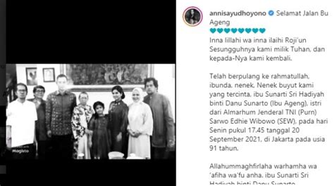 7 Potret Annisa Pohan Bareng Mertua SBY Yang Baru Meninggal Dunia