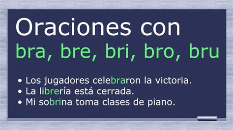 Descubre Enunciados Creativos Con Palabras Que Contienen Bra Bre