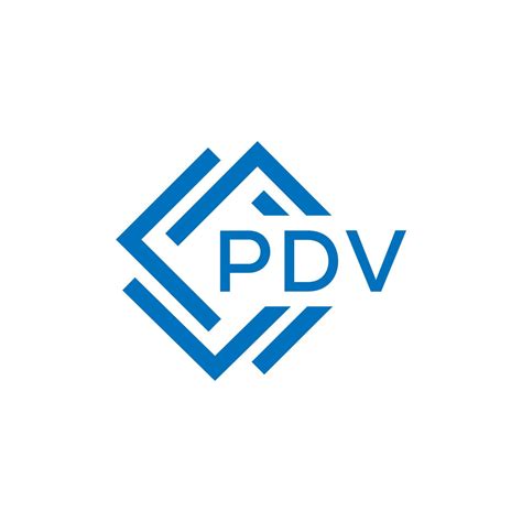 Pdv Letter Logo Design On White Background Pdv Creative Circle Letter