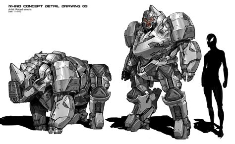 The Amazing Spider-Man 2 Rhino Concept Designs by Robert Simons