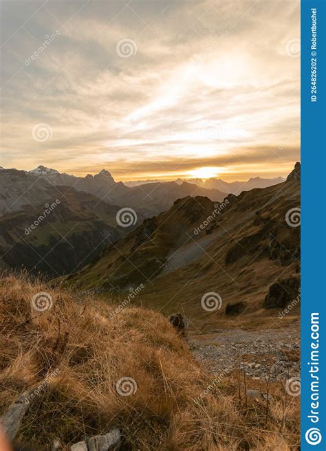 Majestic Sunset Scenery From The Top Of The Balmer Graetli Region At