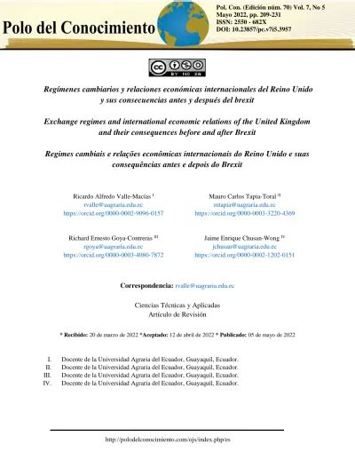 Regímenes cambiarios y relaciones económicas internacionales del Reino