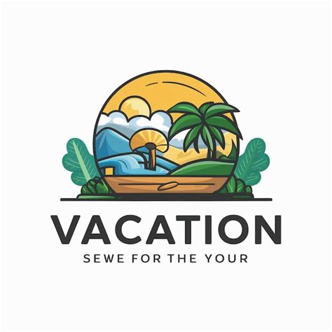 Flat Vacation Logo Premium Ai Generated Vector