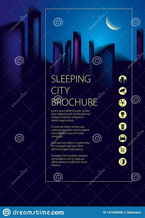 Informaci N Tur Stica Que Viaja De La Ciudad De La Noche Plantilla Del